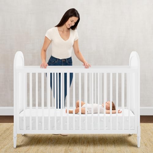 Image of Serta Perfect Slumber Dual Sided Crib and Toddler Mattress - Waterproof - Hypoallergenic - Premium Sustainably Sourced Fiber Core -GREENGUARD Gold Certified (Non-Toxic) -7 Year Warranty - Made in USA