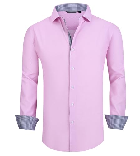 Alex Vando Mens Printed Dress Shirts Long Sleeve Regular Fit Button Down Shirt