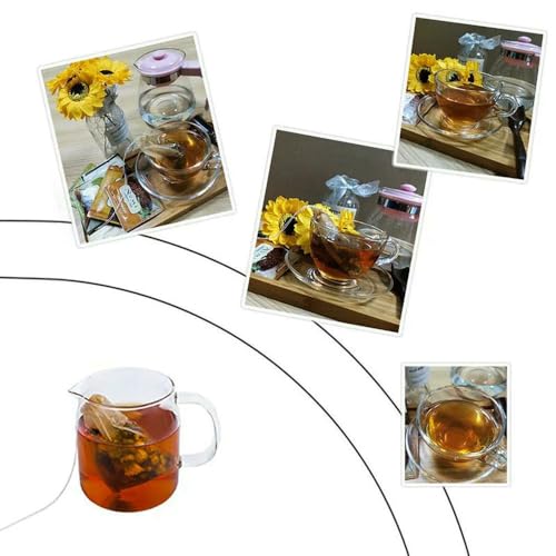 Sachets filtre à thé avec cordon | Infuseur vrac et café 100pcs - 6