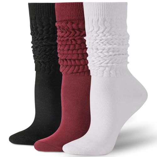 Pleneal 3 Pairs Slouch Socks for Women Long...