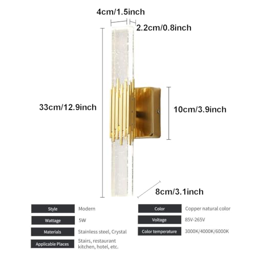 Lámpara de pared moderna de cristal para iluminar pasillos oscuros con estilo 6