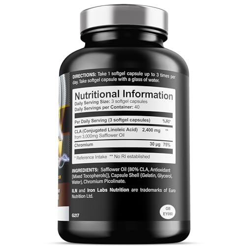 CLA Supplement Softgels - 3000mg per Serving with 80% Active Isomers for 2400mg Active CLA - CLA Softgel Capsules with Conjugated Linoleic Acid - Suitable for Men and Women (120 CLA Capsules) - Image 3