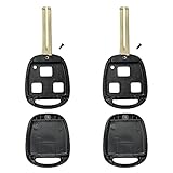 Keyless2Go New Uncut Replacement Remote Head Key Shell (Short Blade) for FCC HYQ12BBT HYQ1512V - SHELL ONLY (2 Pack)