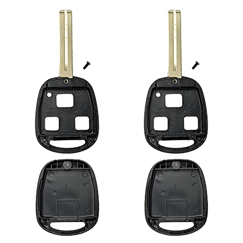Keyless2Go Replacement for New Uncut Remote Head Key Shell (Short Blade) for FCC HYQ12BBT HYQ1512V - Shell ONLY (2 Pack)