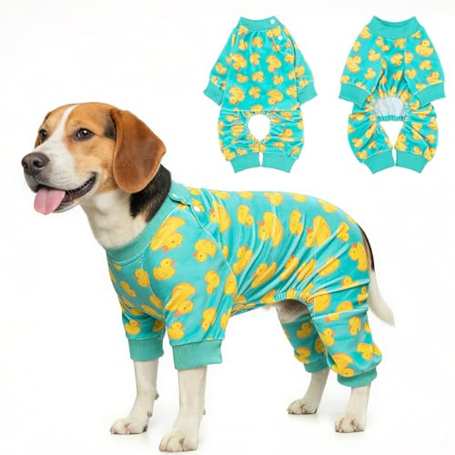 Image of BEAUTYZOO Dog Pajamas, Soft Stretchy Fleece Puppy Sweater for Large Dogs
