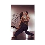 ZGHQHCDRH Poster autographe de Channing Tatum Jenna Dewan (2) sur toile - Dcoration murale pour salon, chambre  coucher - 30 x 45 cm