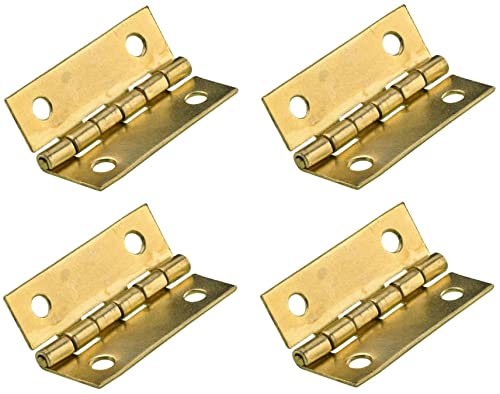 cyclingcolors 4x charnière plate laiton doré 18mm x 30mm acier meuble porte placard étagère