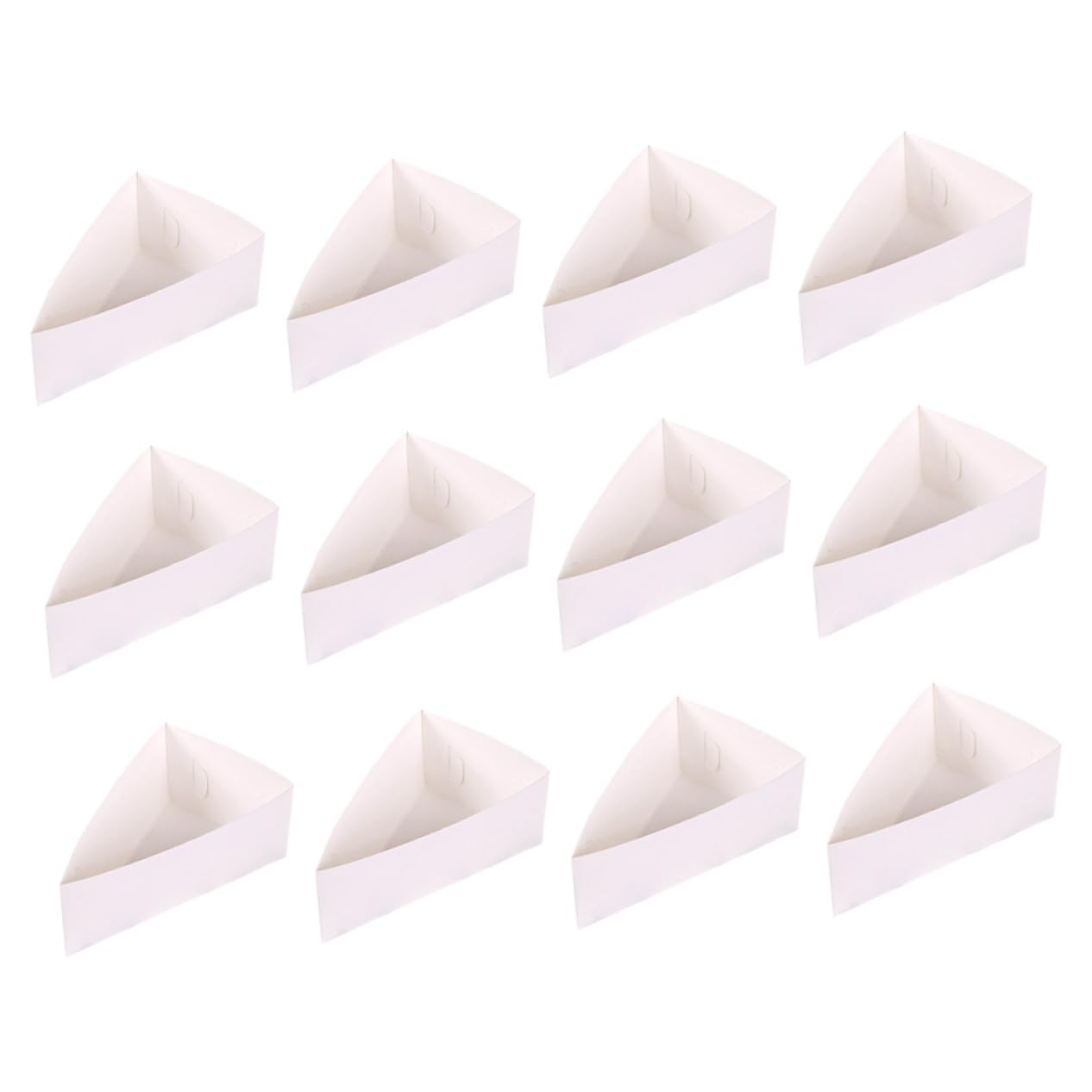FRCOLOR 20PCS Triangle Cake Wrapping Boxes Disposable Bakery Packaging for Pastries Cupcakes and Cookies Eye Catching Decor for Display and Strong Tear Resistance and Material
