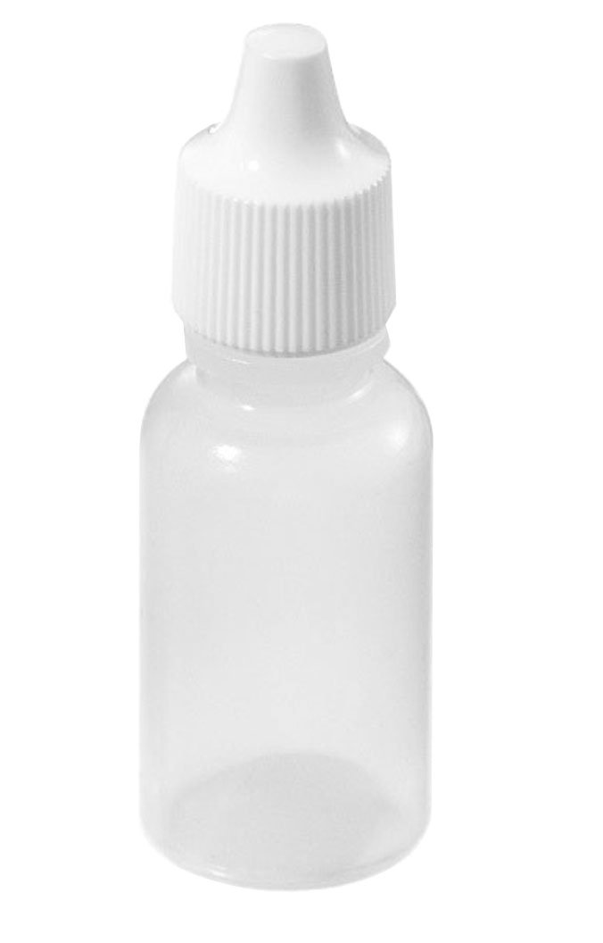 Vktech 50pcs 15ml Empty Plastic Squeezable Dropper Bottles Eye Liquid Dropper LDPE