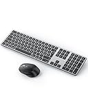 OMOTON Kit Tastiera e Mouse Bluetooth per Mac, Nuovo Tastiera e Mouse Ricaricabile Bluetooth BT1/BT2/BT3 Multidispositivo per MacBook Pro/Air, Mac Mini iMac, iMac Pro, Layout Italiano QWERTY, Grigio