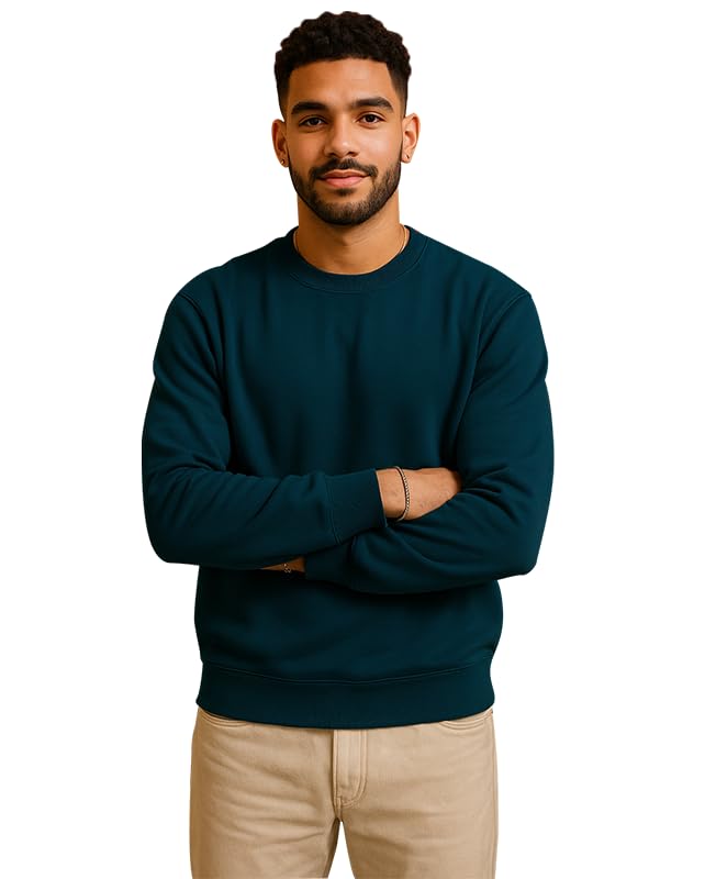 Image of Sleepynuts Men's Full Sleeve Round Neck Fleece Sweatshirt