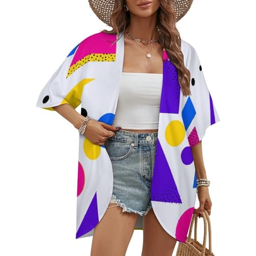 2025 Women's Girls Elegant Cardigans Open-Front Short Sleeve Cardigans Kimono Tops