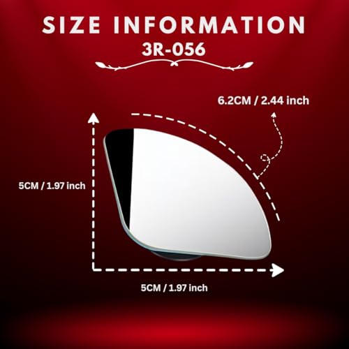 Image of DEZI 3R Blind Spot Mirrors HD Glass Car Accessories, 360 Safety Convex Rear View, Wide Angle Adjustable Mirror (2 Pcs) (3R-056, Triangle Frameless Convex)