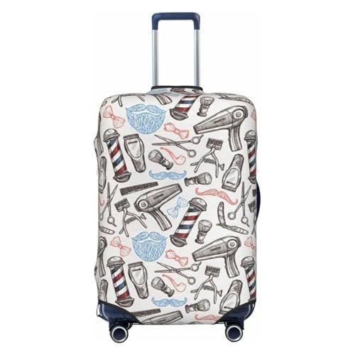 Barber Supplies Pattern Print Luggage Suitcase Cover Protector Luggage Washable Covers With Concealed Zipper