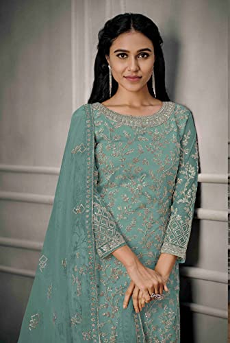 Image of Delisa Indian Pakistani traditional Eid Party Plus Size ready to wear salwar kameez suit Dress for women with dupatta-2088