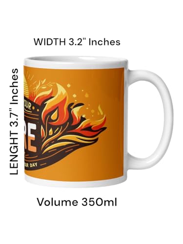 Image of Better Gift Flowers Fuel Your Fire Mug, Round Shaped Multicolor Themed Coffee Mugs, Mug for Gifting, Gifting Items for Family, Friends & Closed Ones