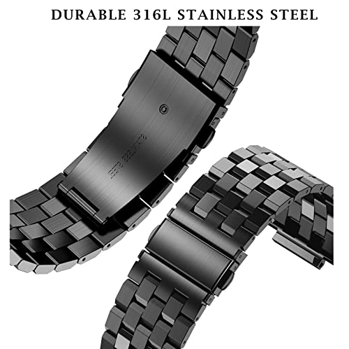 SUPLINK Stainless Steel Case with Band Compatible with Apple Watch Strap Series SE 9 8 7 6 5 4 3 2 1 38mm 40mm 41mm Metal Rugged Protector Cover for iWatch Men (Black) - Image 4