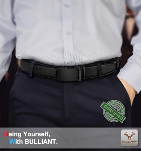 Image of Men's Belt,Bulliant Leather Adjustable Belt for Men Dress Casual 1 3 /8,Trim to Fit