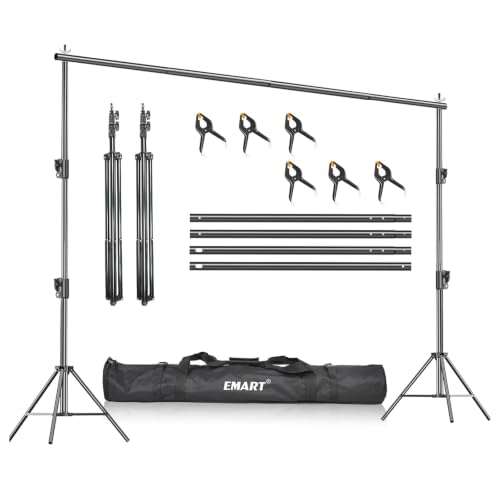 Image of EMART 10x7Ft Heavy Duty Backdrop Stand, Adjustable Banner Stand for Photo