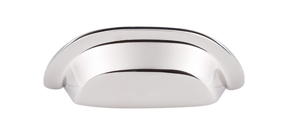 Aspen II Cup Pull Color Polished Nickel - Top Knobs Hardware 3" Length Aspen II Coll Contemporary Transitional Bar Handle Kitchen Drawer Cabinet Door Dresser Bathroom Metal Handle Interior Home