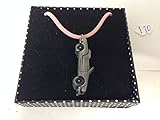 karman Ghia Cabriolet 3D Anhänger an einer rosa schnur halskette 41 cm handgefertigt und einstellbar ref2
