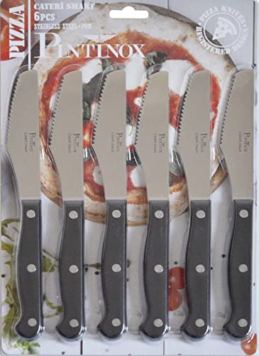 Pintinox Catarì Smart Set Da 6 Coltelli Per Pizza - Acciaio Inox Lucido, Lama 10 Cm, Manico Rivettato, Qualità Professionale - 4