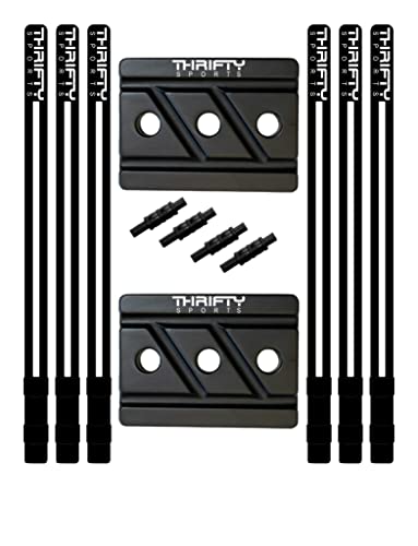 Thrifty Sports® Combo of 2 Full Size Set 32\" Heavy Plastic Cricket Stump Set (ST BLK)