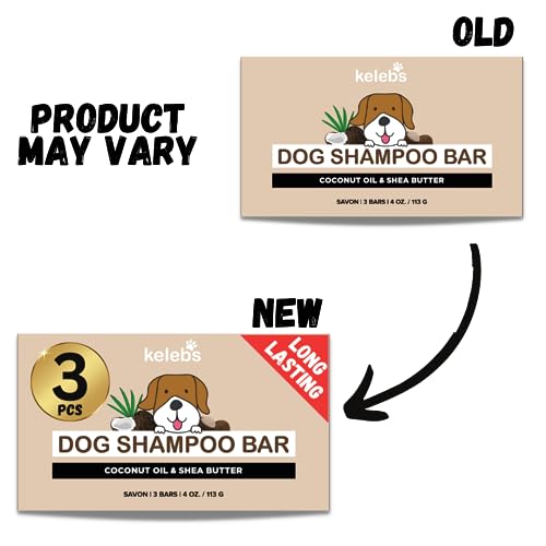 KELEBS Hundeshampoo Sensitiv | Fellpflege Hund | hundeshampoo welpen | Beruhigende natürliche Hunde Shampoo Seifenstücke | mit Lavendel Öl & Haferflocken | Vegan | 3er Pack (Coconut)