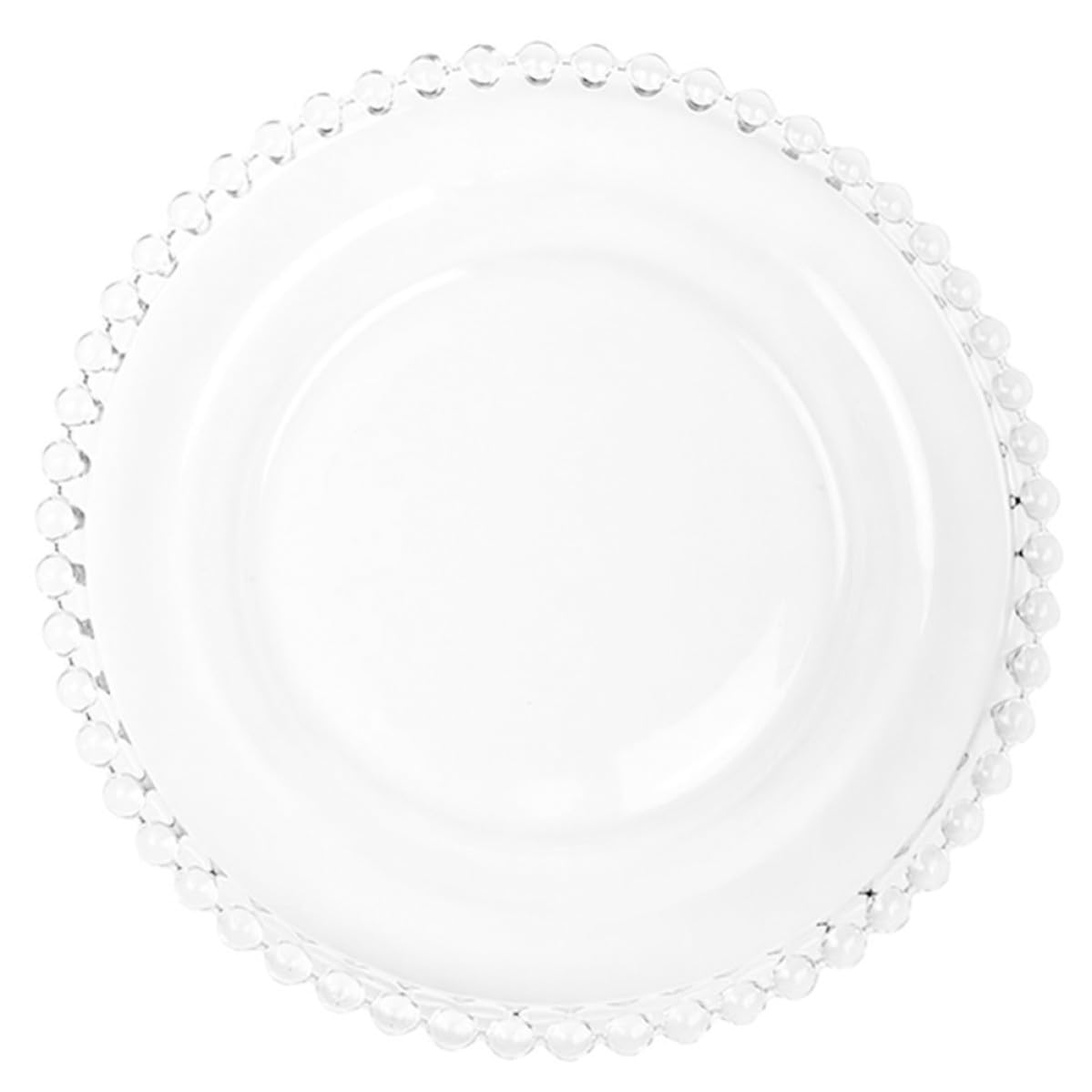 Assiette à dessert en verre moderne et simple de 1 pièce pour salade et fruits frais
