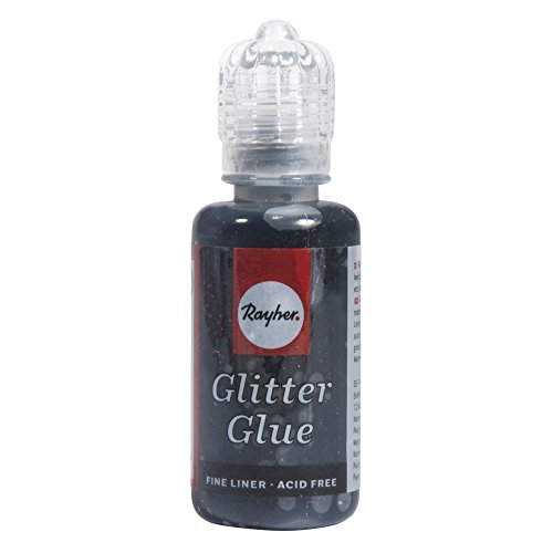 Preisvergleich Produktbild RAYHER â 33840577 â Glitter-Glue metallic 20 ml Kohle Schwarz