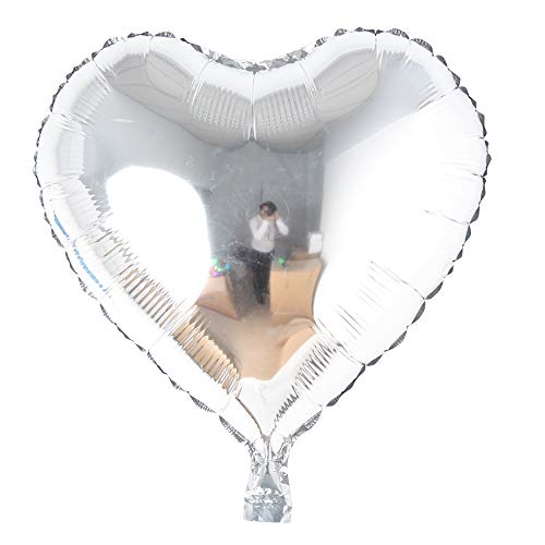 2pcs/lot 10 inch heart star shaped air balls kids baby shower birthday wedding decorations aluminum foil balloons party supplies (2pcs 10 inch Silver Heart)