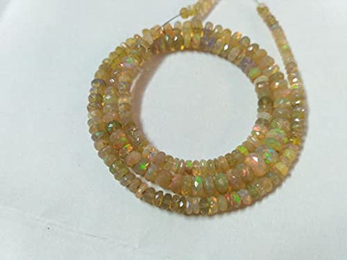 Opale d'Éthiopie perles rondelles 3.5-5mm pour création bijoux et enfilage de gemmes