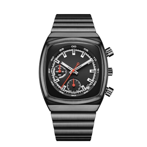 Image of CILOA Mens Watches Chronograph Stainless Steel Waterproof Date Analog Business Fashion Wristwatch for Men