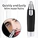 IndoTeam Nose Hair Trimmer for Men and Women – Ear and Nasal Hair Trimmer – Battery Powered Nasal Shaver Hairs Remover – Easy to Clean Battery-Operated Trimmers with Dual Edge Inner Blades