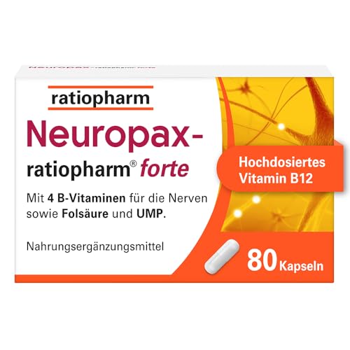 Neuropax-ratiopharm forte B-Vitamine zur Unterstützung des Nervensystems*. Mit Uridinmonophosphat (UMP). Gut verträglich und nur 1 Kapsel täglich 80 Kapseln