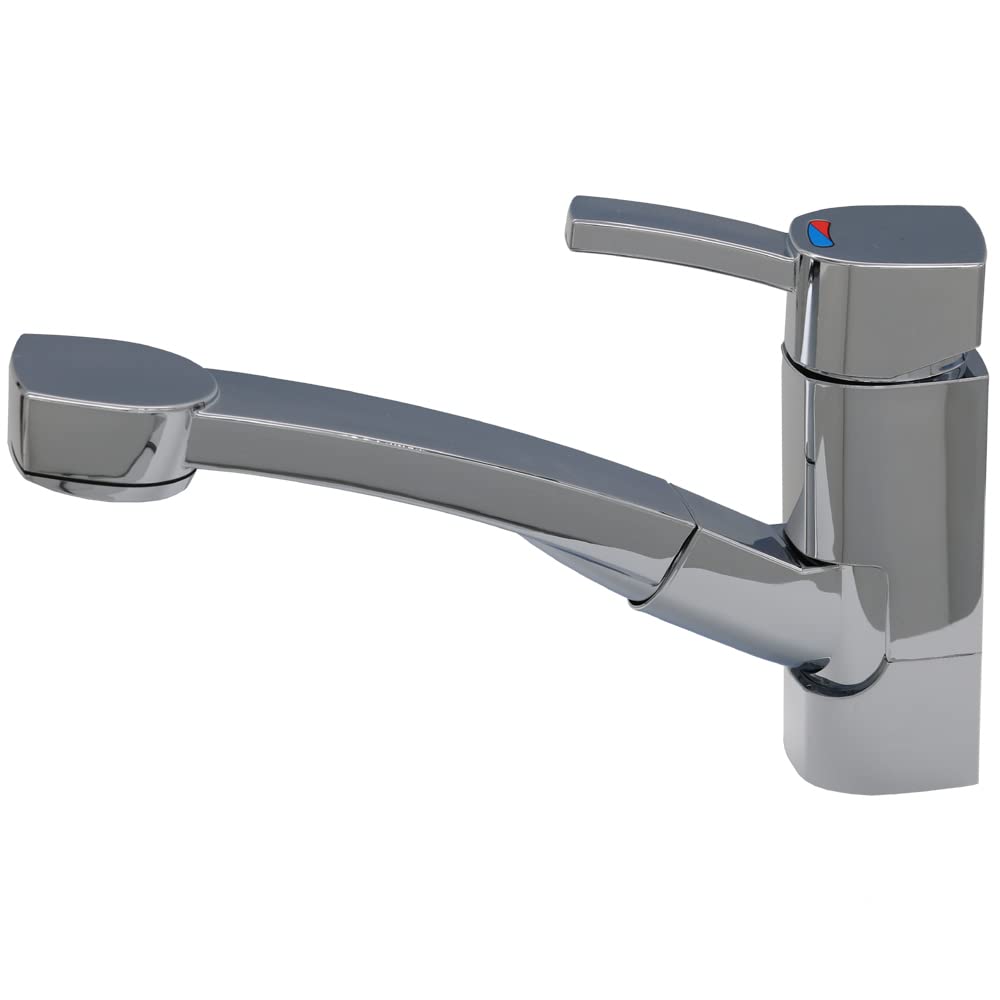 Wasserhahn Einhebelmischer Capri mit ausziehbarer Dusche + Schalter Chrom