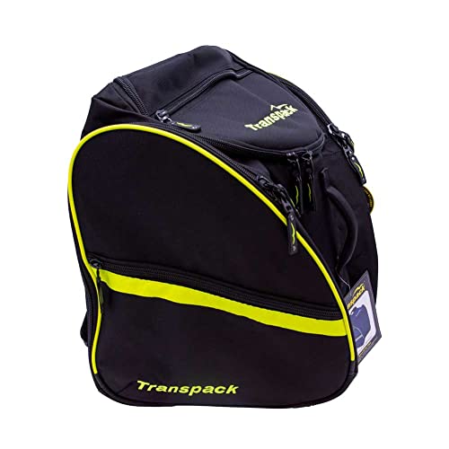 Transpack Competition Trv Ballistic Pro Unisex Water-Resistant 59L Ski/Snowboard Boot Helmet Goggles & Gear Backpack Bag, Black W/ Yellow Electric #TOP1