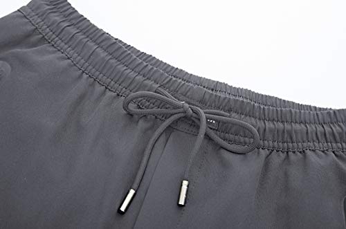 Tbmpoy Men's Ultra Light Athletic Travel Pants Open Bottom Sports Exercise Pants Dark Grey M #TOP3