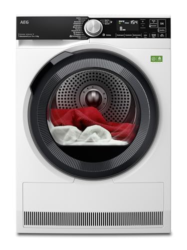 AEG WiFi Wärmepumpentrockner 9 kg mit SmartDry, Serie 9000X AbsoluteCarePlus - Daunentrocknung, 3D-Scan Restfeuchteermit...