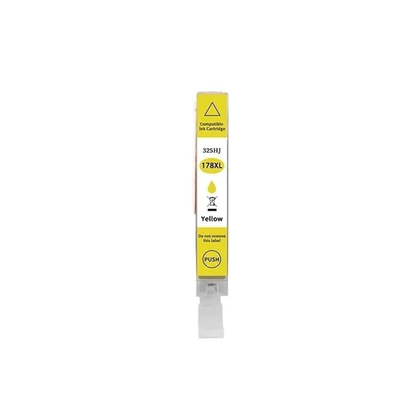 Cartucce d'inchiostro 178XL compatibili for HP C6380 C6300 C5300 C5383 | C5380 C6383 D5460 D5400 D5463 5510 5511 5512 5514 5520, capacità XL, fornitura inchiostro(Yellow)