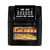 Gourmia Air Fryer - 14 Qt All-in-One Oven with Rotisserie, Digital Display with 12 Presets, Roast, Bake, Broil, Dehydrate, Dishwasher Safe Accessories, Black