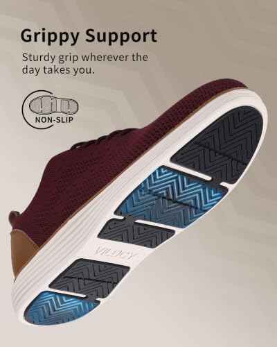 Image of VILOCY Men's Casual Dress Sneakers Lace-Up Oxfords Business Mesh Breathable Walking Shoes Tennis Comfortable