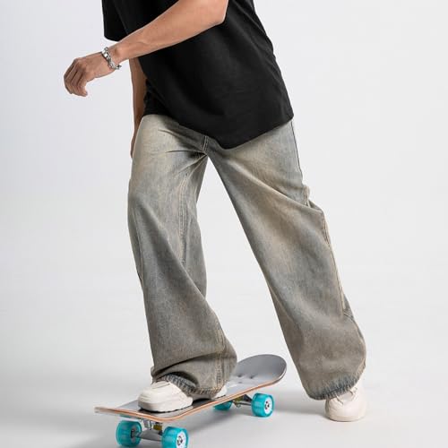 Men's Baggy Vintage Casual Jeans Hip Hop Oversized Denim Pants Classic Comfort Dance Jean3