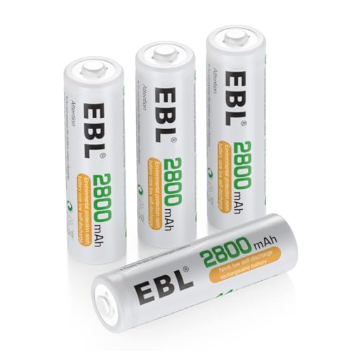Image of EBL 2800mAh AA Rechargeable Batteries - High Capacity Ni-MH Batteries