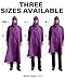 iCreek Hooded Rain Poncho Packable Unisex Raincoat Jacket with Pocket Waterproof Lightweight for Hiking, Camping, Outdoor (Purple, XX-Large)