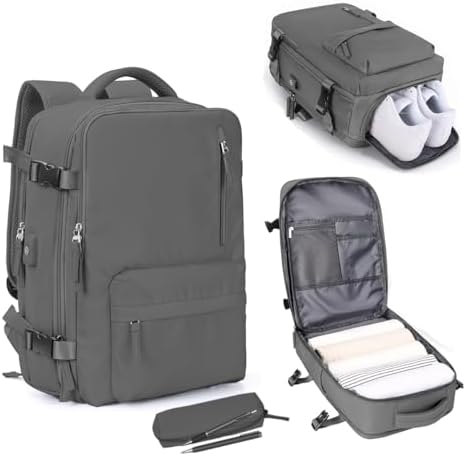Mochila de Viagem Grande Impermeável com USB e Compartimento para...