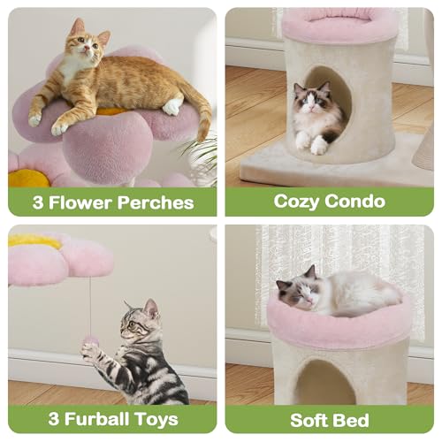 Árbol para Gatos COZIWOW 57" Heavy Duty con Torre y Condominio miniatura 4