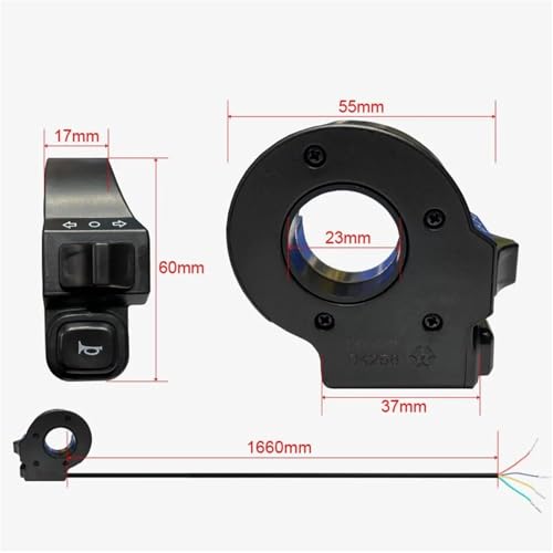 Interrupteur de commande pour moto et scooter guidon 22mm - 3
