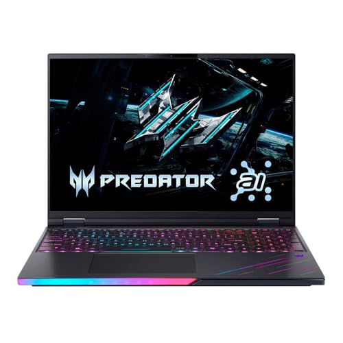 KelvyPro Acer Predator Helios 16 AI Gaming Laptop + Security Essential Anti-Virus (3-Year) Bundle - 16' WQXGA 240Hz OLED, Intel Core Ultra 9 275HX, NVIDIA GeForce RTX 5090, 64GB DDR5, 2TB SSD, WiFi 7