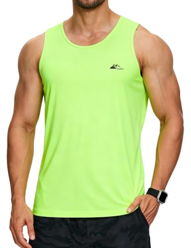 EZRUN Men's UPF 50+ Tank Top Quick Dry Workout Shirt for Gym Beach Summer